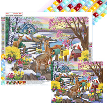 Load image into Gallery viewer, Deer In Snow Scene 50*40CM Full Square Drill Diamond Painting
