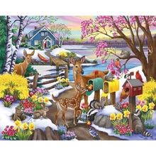 Load image into Gallery viewer, Deer In Snow Scene 50*40CM Full Square Drill Diamond Painting
