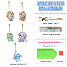 Load image into Gallery viewer, 5PCS Diamond Painting Keychain Double Sided Rhinestone Painting Keychain Pendant
