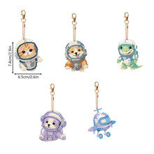 Load image into Gallery viewer, 5PCS Diamond Painting Keychain Double Sided Rhinestone Painting Keychain Pendant
