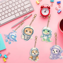 Load image into Gallery viewer, 5PCS Diamond Painting Keychain Double Sided Rhinestone Painting Keychain Pendant

