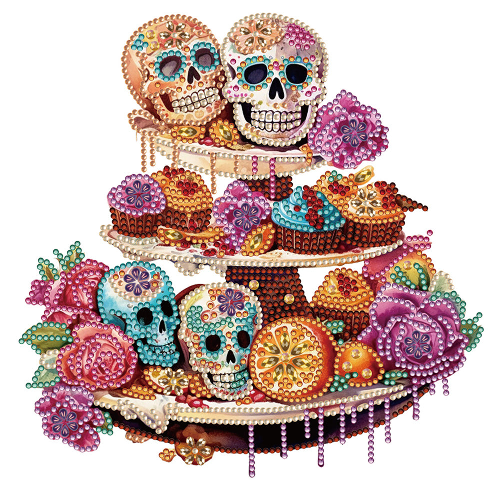 Skull Dessert 30*30CM Partial Special Shaped Drill Diamond Painting