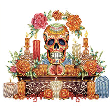 Load image into Gallery viewer, Skull Candlestick 30*30CM Partial Special Shaped Drill Diamond Painting
