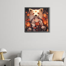 Load image into Gallery viewer, Halloween Wolf Girl 40*40CM Full Round Drill Diamond Painting
