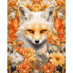 Fox In Flower 40*50CM Full Round Drill Diamond Painting