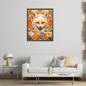 Fox In Flower 40*50CM Full Round Drill Diamond Painting