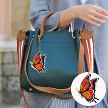Load image into Gallery viewer, 10PCS Double Sided Special Shape Diamond Painting Art Keychain Pendant Butterfly
