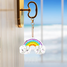 Load image into Gallery viewer, 15PCS Diamond Art Keyring Bee Double Sided Diamond Painting Keychain Cactus Frog
