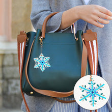 Load image into Gallery viewer, 24PCS Diamond Art Keyring Snowflake Double Sided for Adult Purse Handbag Decor
