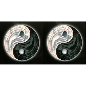 Yin Yang Diagram Angel 30*30CM(Canvas) Full Round Drill Diamond Painting