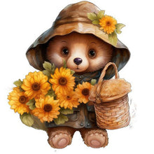 Load image into Gallery viewer, Sunflower Bear 30*30CM Full Square Drill Diamond Painting
