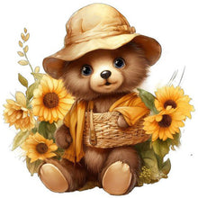 Load image into Gallery viewer, Sunflower Bear 30*30CM Full Square Drill Diamond Painting
