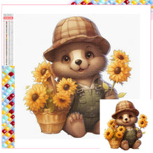 Load image into Gallery viewer, Sunflower Bear 30*30CM Full Square Drill Diamond Painting
