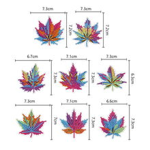 Load image into Gallery viewer, 8PCS Double Sided Special Shape Diamond Painting Keychain (Special Leaf)
