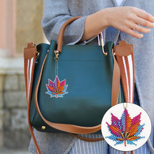 Load image into Gallery viewer, 8PCS Double Sided Special Shape Diamond Painting Keychain (Special Leaf)
