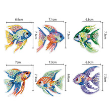Load image into Gallery viewer, 6PCS Double Sided Special Shape Diamond Painting Keychain (Flexible Fish)
