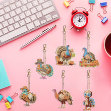 Load image into Gallery viewer, 6PCS Double Sided Special Shape Diamond Painting Keychain (Holiday Turkey)
