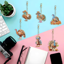 Load image into Gallery viewer, 6PCS Double Sided Special Shape Diamond Painting Keychain (Holiday Turkey)
