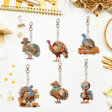 Load image into Gallery viewer, 6PCS Double Sided Special Shape Diamond Painting Keychain (Holiday Turkey)
