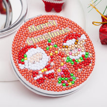 Load image into Gallery viewer, Double Sided Special Shape Diamond Painting Compact Mirror (Santa #1)
