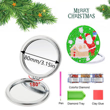 Load image into Gallery viewer, Double Sided Special Shape Diamond Painting Compact Mirror (Santa #6)
