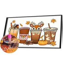 Load image into Gallery viewer, Autumn Deer Drink 50*30CM Full Round Drill Diamond Painting
