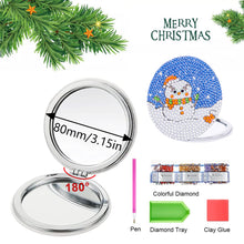 Load image into Gallery viewer, Double Sided Diamond Art Mirror for Adults Kids Beginners (Snowman #6)
