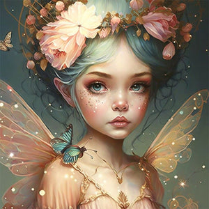 Butterfly Elf Fairy 30*30CM Full Round Drill Diamond Painting