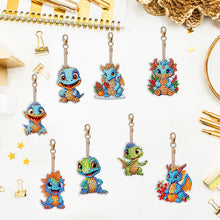 Load image into Gallery viewer, 8PCS Double Sided Special Shape Diamond Art Keyring Baby Dinosaur (YS272)
