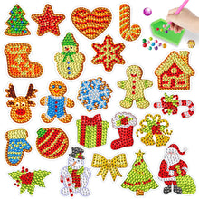 Load image into Gallery viewer, 2PCS Gem Art DIY Craft Kit Diamond Painting Sticker (Christmas Element BT407)
