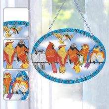 Load image into Gallery viewer, Special Shape Diamond Art Hanging Pendant for Home Wall Decor (Flock of Birds)
