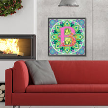 Load image into Gallery viewer, Mandala Letter B 30*30CM Full Round Drill Diamond Painting
