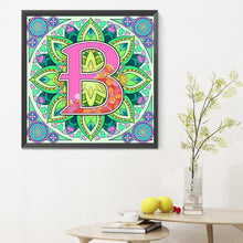 Load image into Gallery viewer, Mandala Letter B 30*30CM Full Round Drill Diamond Painting
