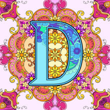 Load image into Gallery viewer, Mandala Letter D 30*30CM Full Round Drill Diamond Painting
