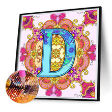 Load image into Gallery viewer, Mandala Letter D 30*30CM Full Round Drill Diamond Painting
