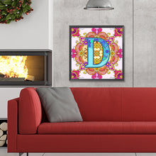 Load image into Gallery viewer, Mandala Letter D 30*30CM Full Round Drill Diamond Painting
