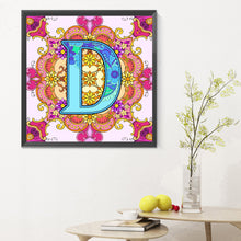 Load image into Gallery viewer, Mandala Letter D 30*30CM Full Round Drill Diamond Painting
