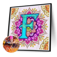 Load image into Gallery viewer, Mandala Letter F 30*30CM Full Round Drill Diamond Painting
