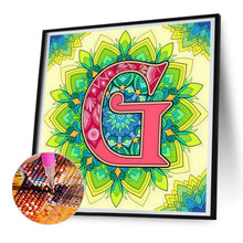 Load image into Gallery viewer, Mandala Letter G 30*30CM Full Round Drill Diamond Painting
