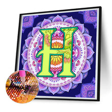 Load image into Gallery viewer, Mandala Letter H 30*30CM Full Round Drill Diamond Painting

