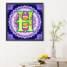 Load image into Gallery viewer, Mandala Letter H 30*30CM Full Round Drill Diamond Painting
