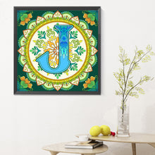 Load image into Gallery viewer, Mandala Letter J 30*30CM Full Round Drill Diamond Painting
