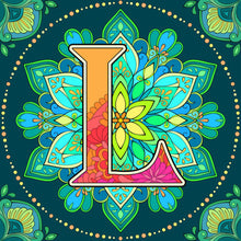Load image into Gallery viewer, Mandala Letter L 30*30CM Full Round Drill Diamond Painting
