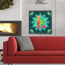 Load image into Gallery viewer, Mandala Letter L 30*30CM Full Round Drill Diamond Painting
