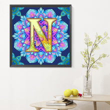 Load image into Gallery viewer, Mandala Letter N 30*30CM Full Round Drill Diamond Painting

