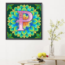 Load image into Gallery viewer, Mandala Letter P 30*30CM Full Round Drill Diamond Painting
