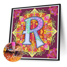 Load image into Gallery viewer, Mandala Letter R 30*30CM Full Round Drill Diamond Painting
