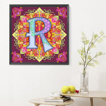 Load image into Gallery viewer, Mandala Letter R 30*30CM Full Round Drill Diamond Painting
