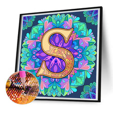 Load image into Gallery viewer, Mandala Letter S 30*30CM Full Round Drill Diamond Painting
