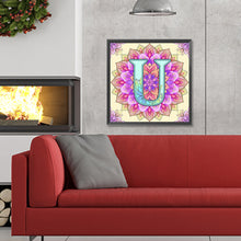 Load image into Gallery viewer, Mandala Letter U 30*30CM Full Round Drill Diamond Painting
